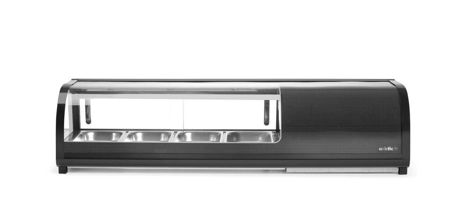 Sushivitriin, Arktic, Kaasas olevad mahutid: 4x GN 1/3 (H) 40 mm., Must, 230V/190W, 426x1177x(H)296mm
