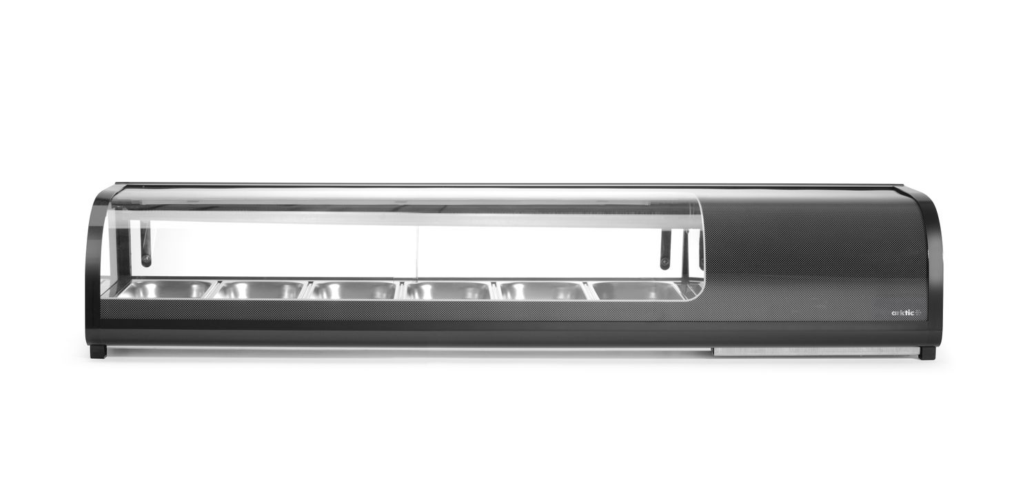 Sushivitriin, Arktic, Kaasasolevad mahutid: 6x GN 1/3 (H) 40 mm., Must, 230V/190W, 426x1529x(H)296mm