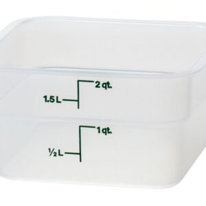 CamSquare läbipaistev polüpropüleenist konteiner söökidele, Cambro, 1,9 l, 1,9L, 185x185x(H)100mm