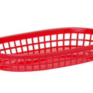 Ovaalne leivakorv, HENDI, Punane, 6 tk., 272x175x(H)38mm