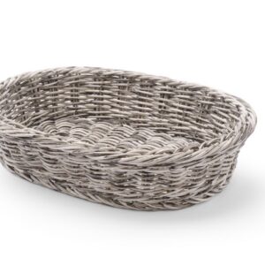 Pagaritoodete korv, ovaalne, HENDI, Helehall, 320x230x(H)70mm