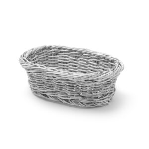 Pagaritoodete korv, ovaalne, HENDI, Helehall, 190x120x(H)60mm