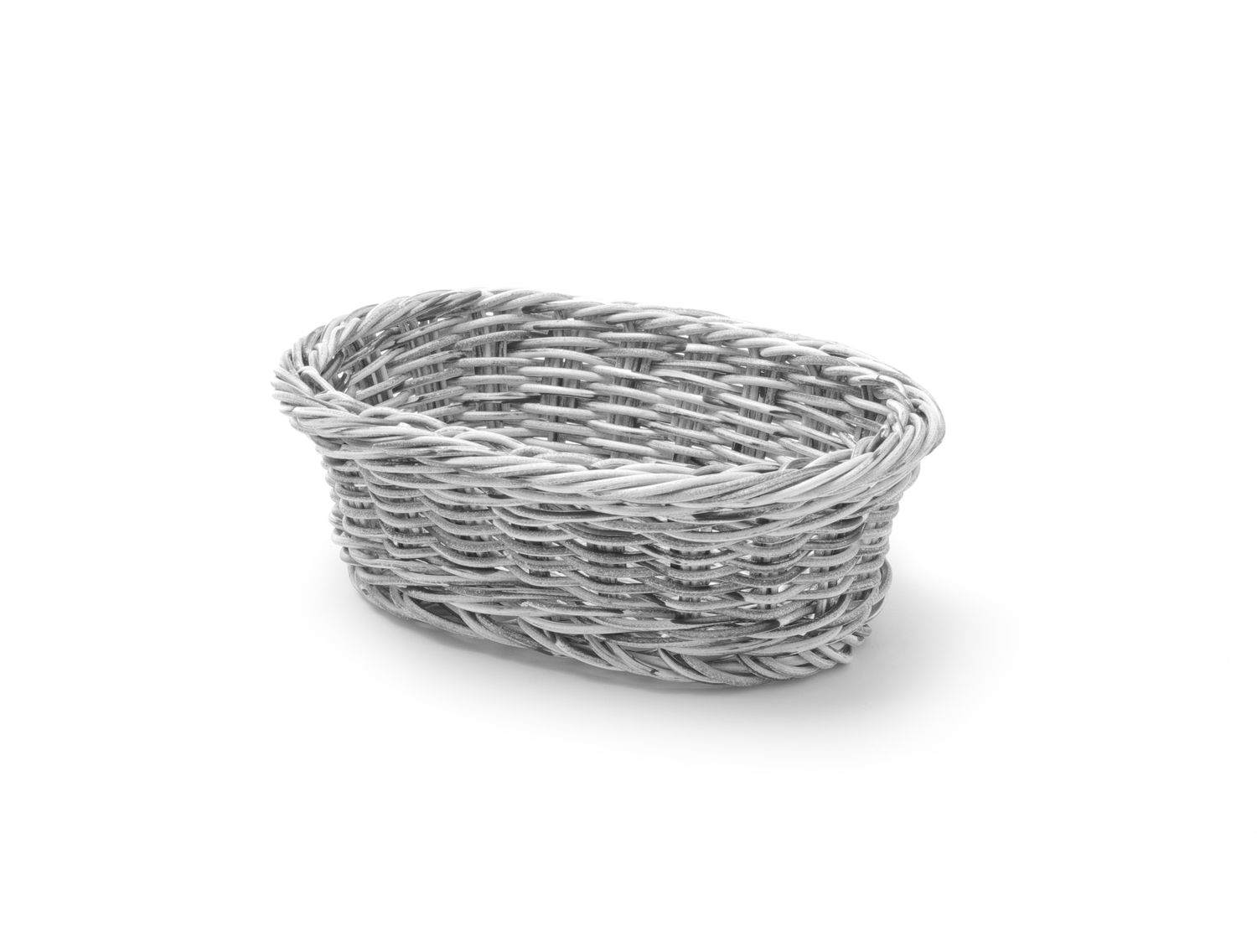 Pagaritoodete korv, ovaalne, HENDI, Helehall, 190x120x(H)60mm