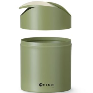 Tabletop litter bin with swing cover, HENDI, 1,2L, Green, ⌀120x(H)165mm