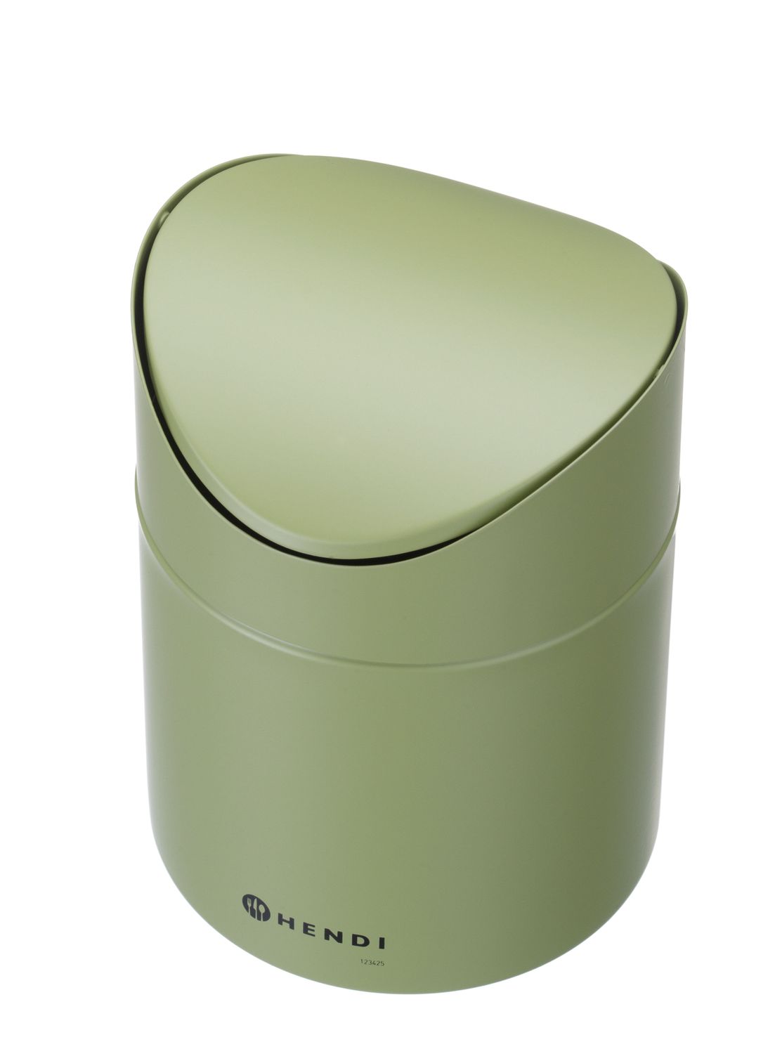 Lauapealne prügikast koos kiikuva kaanega, HENDI, 1,2L, Roheline, ⌀120x(H)165mm