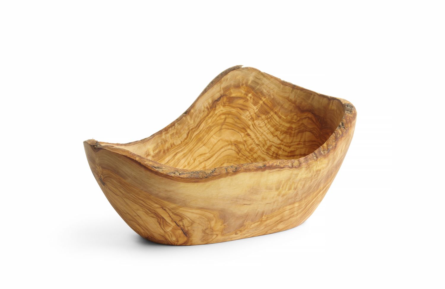 Dekoratiivne oliivipuust kauss, HENDI, 300x190x(H)110mm