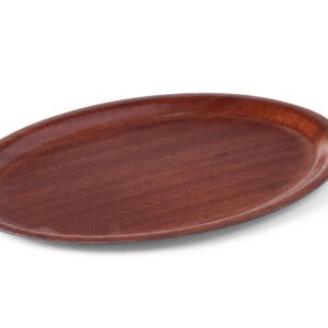 Serveerimiskandik, lamineeritud, libisemiskindel, ovaalne, AmerBox, Mahagon, 230x160mm