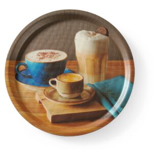 Serveerimiskandik libisemiskindel, ümmargune, trükiga, HENDI, tasty coffee, ⌀380x(H)15mm