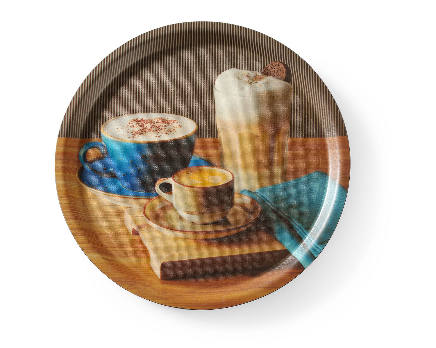 Serveerimiskandik libisemiskindel, ümmargune, trükiga, HENDI, tasty coffee, ⌀380x(H)15mm