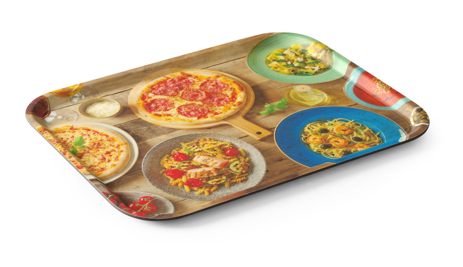 Serveerimiskandik, libisemiskindel, kandiline, trükiga, HENDI, tasty pizza & pasta, 330x430mm