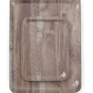 Melamiinist lamineeritud serveerimiskandik, puidust disainiga, AmerBox, Tume Puit, 370x530mm