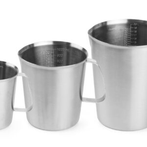 Terasest kann mõõteskaalaga, HENDI, 0,5L, ⌀90x(H)105mm