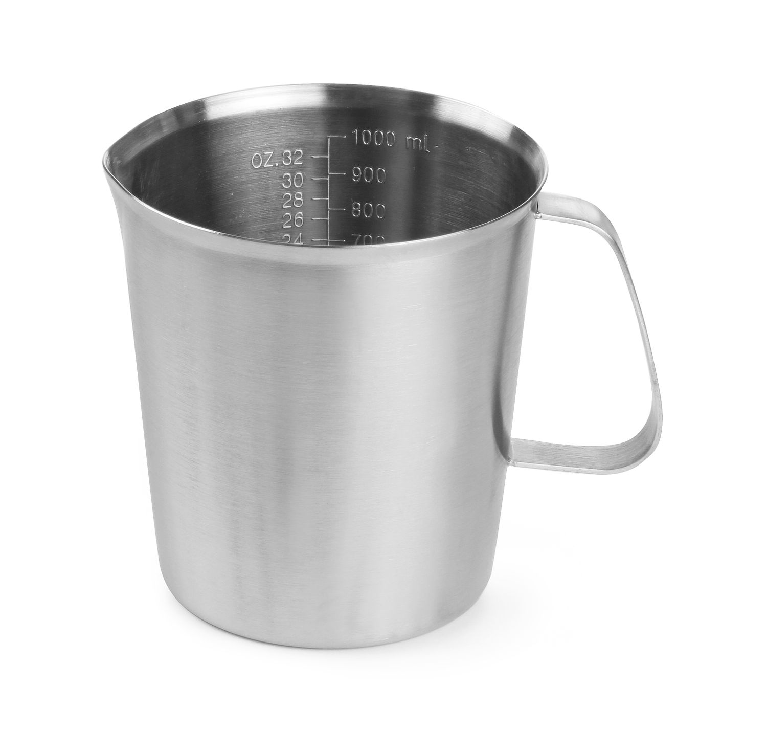 Terasest kann mõõteskaalaga, HENDI, 1L, ⌀120x(H)130mm