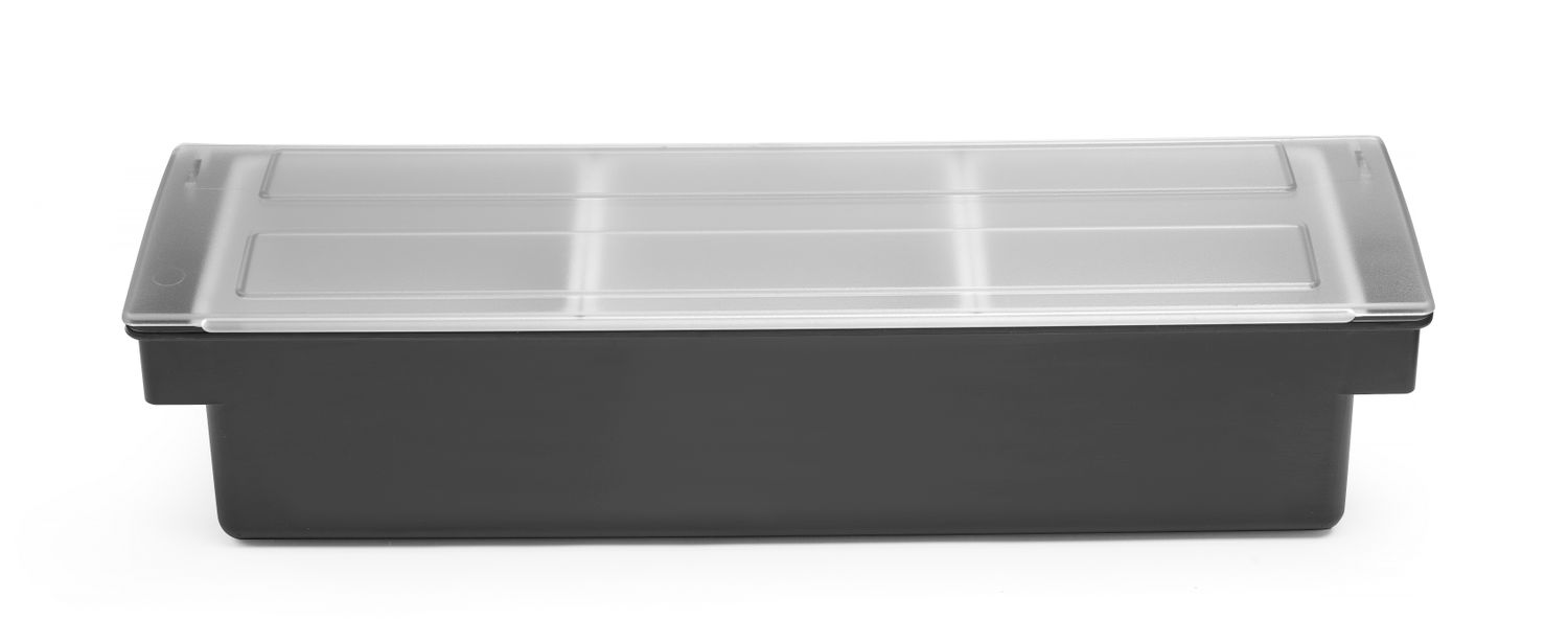 Jookide lisandite konteiner - 3 sahtlit, BarUp, Must, 480x150x(H)100mm