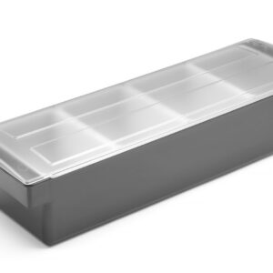Jookide lisandite konteiner - 4 sahtlit, BarUp, 480x150x(H)100mm