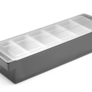 Jookide lisandite konteiner - 6 sahtlit, BarUp, 480x150x(H)100mm
