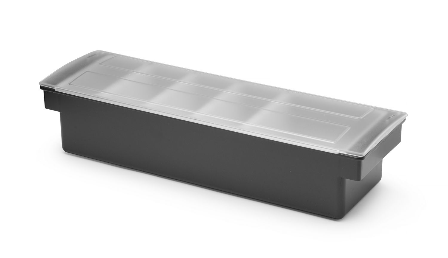 Jookide lisandite konteiner - 5 sahtlit, BarUp, Must, 480x150x(H)100mm