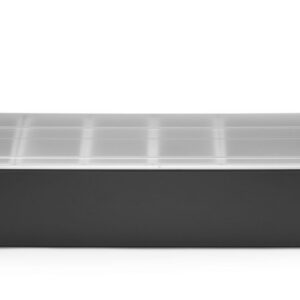 Jookide lisandite konteiner - 5 sahtlit, BarUp, Must, 480x150x(H)100mm