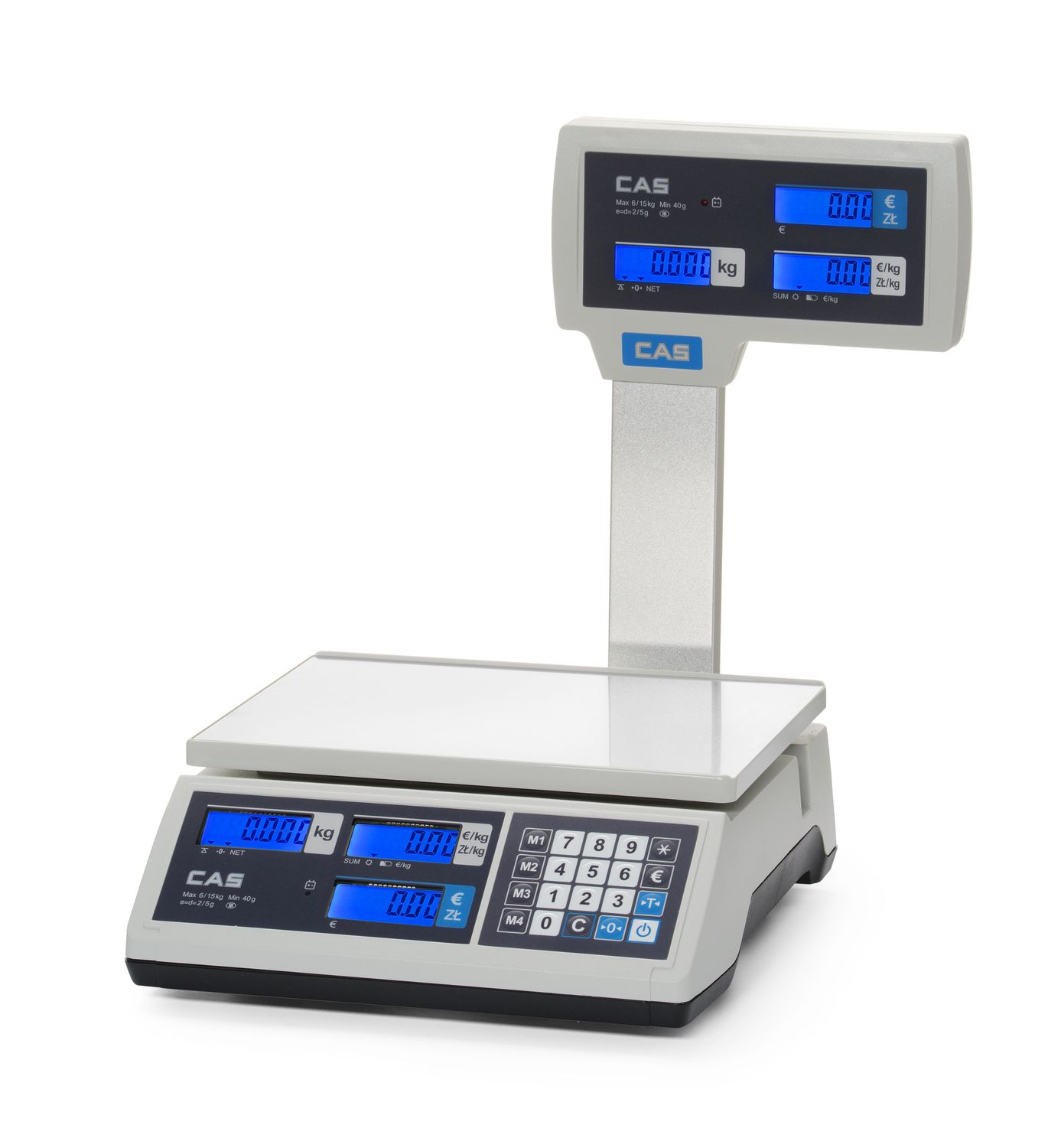 Loenduskaalud (sertifitseeritud) sambaga, 15 kg, CAS, 304x324x(H)419mm - Image 3