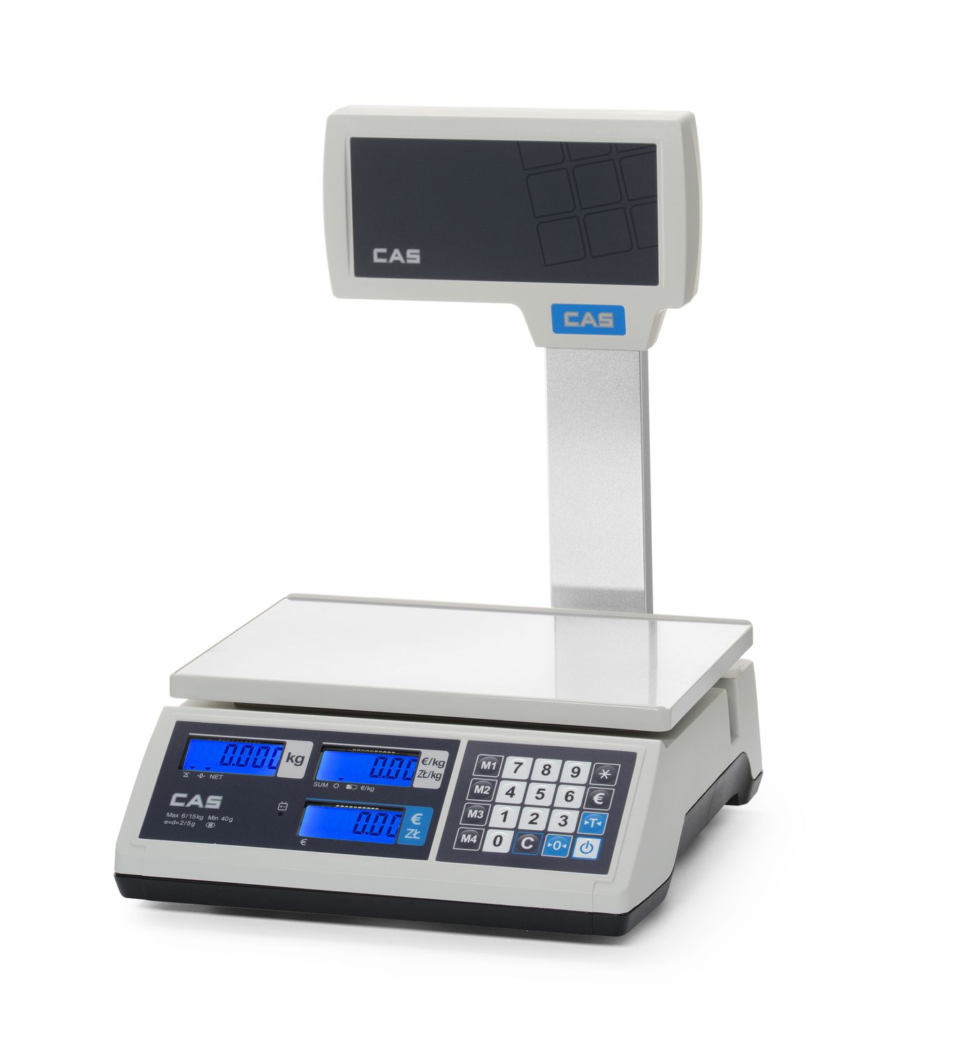 Loenduskaalud (sertifitseeritud) sambaga, 15 kg, CAS, 304x324x(H)419mm