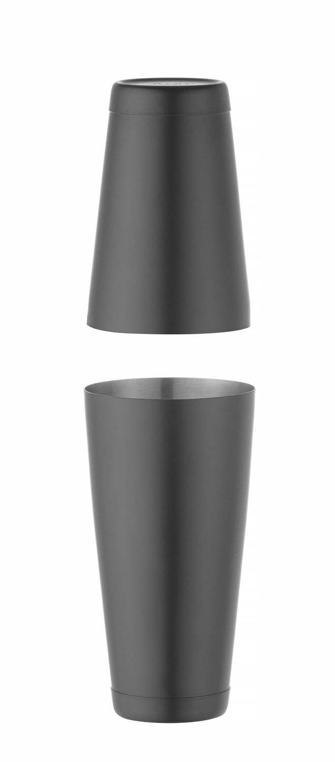 Tin-on-Tin Boston šeiker, BarUp, 0,8L, Must, ⌀90mm