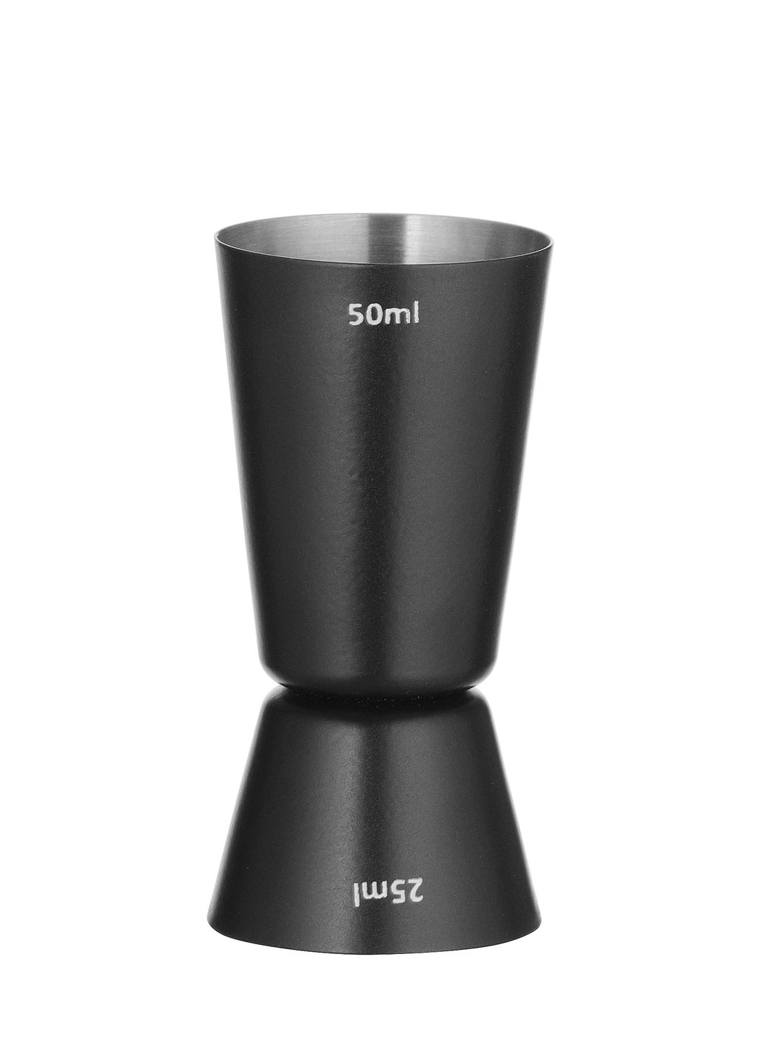 Mensuur 25/50 ml, BarUp, Must, ⌀45x(H)86mm