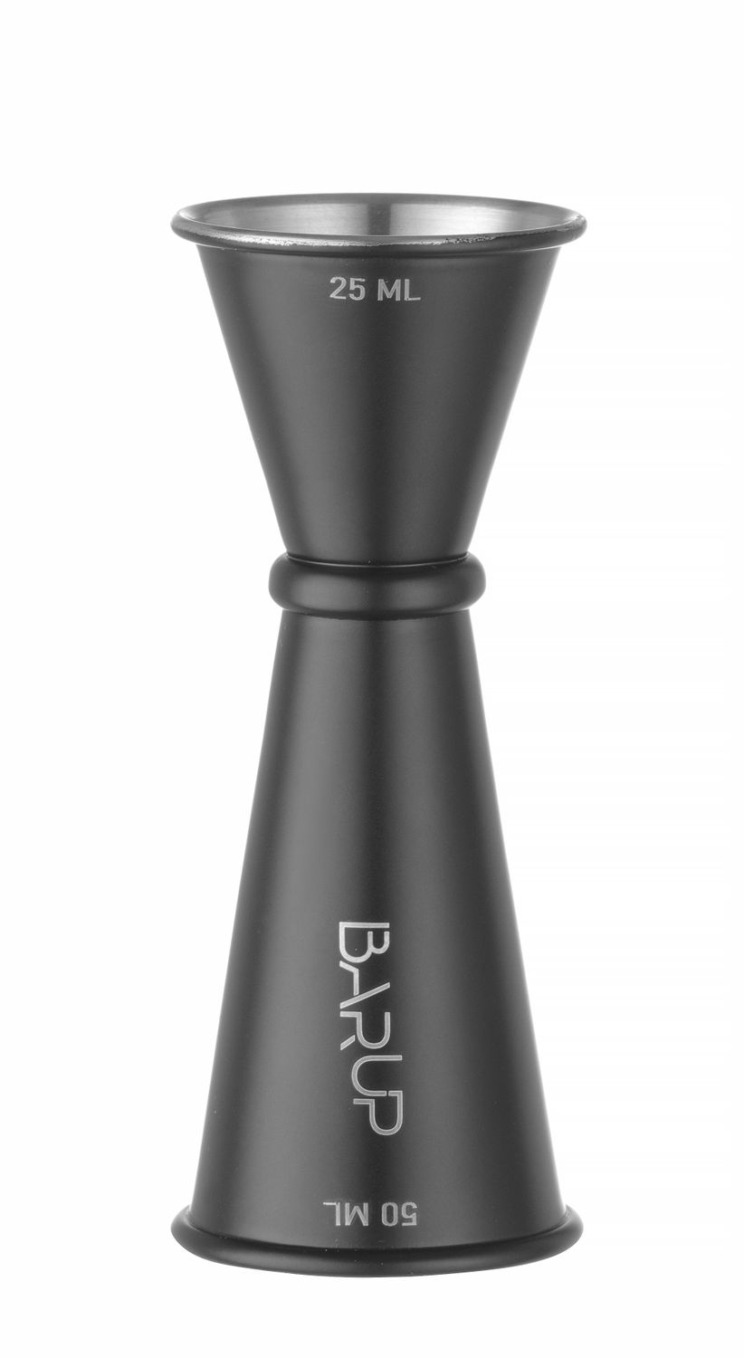 Mensuur 25/50 ml, BarUp, Must, ⌀44x(H)110mm