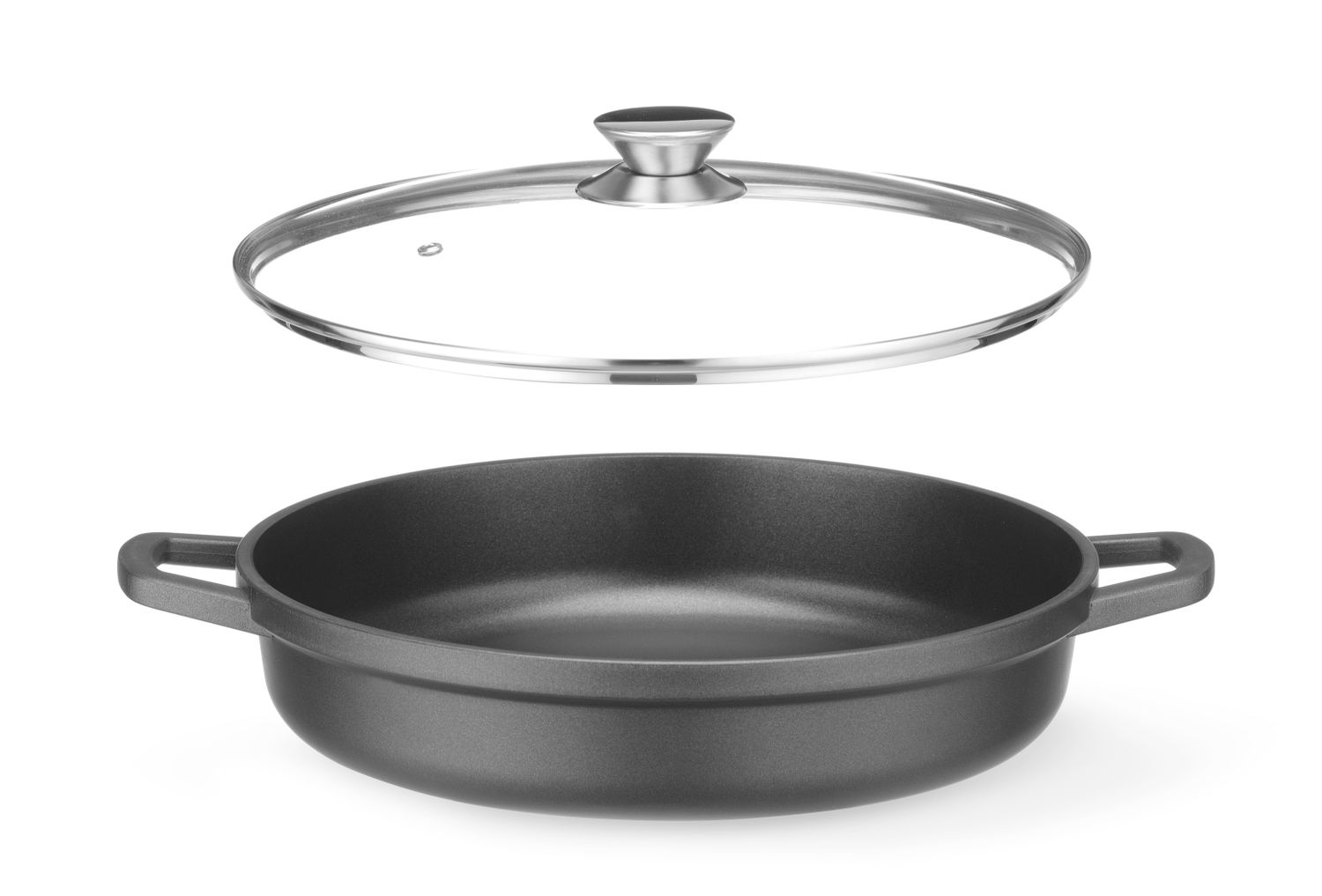 Mittenakkuva kattega haudevorm, HENDI, 4,3L, Must, 425x332x(H)70mm