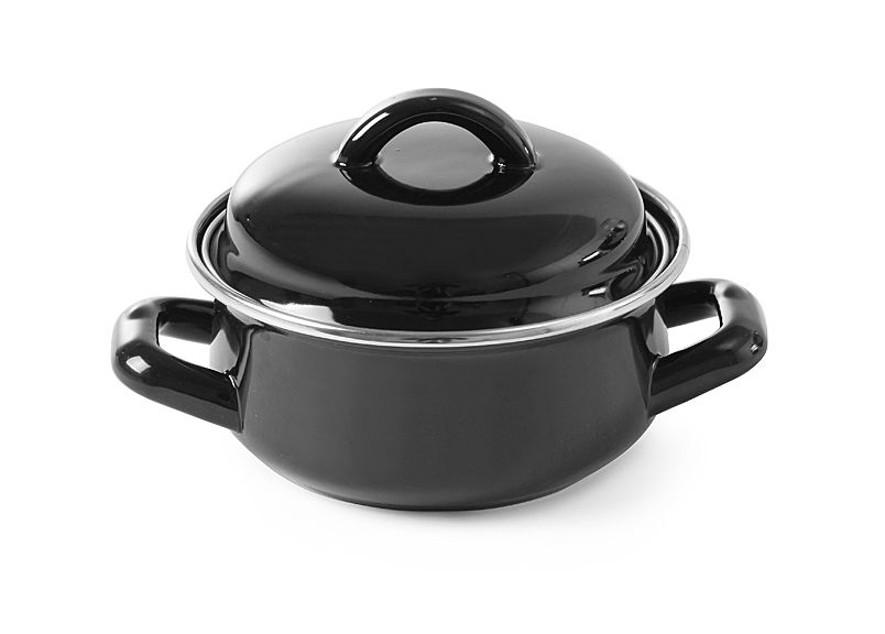 Pott suppide ja kastmete jaoks - kaanega, HENDI, 0,5L, Must, ⌀135x(H)105mm