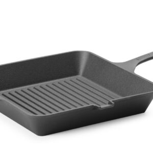 Valurauast grillpann, HENDI, Must, 250x250x(H)50mm, Nelinurkne