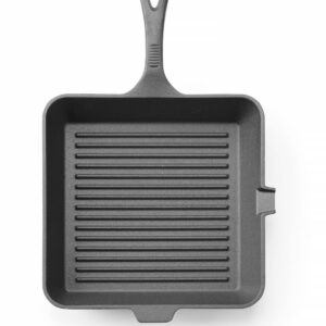 Valurauast grillpann, HENDI, Must, 250x250x(H)50mm, Nelinurkne