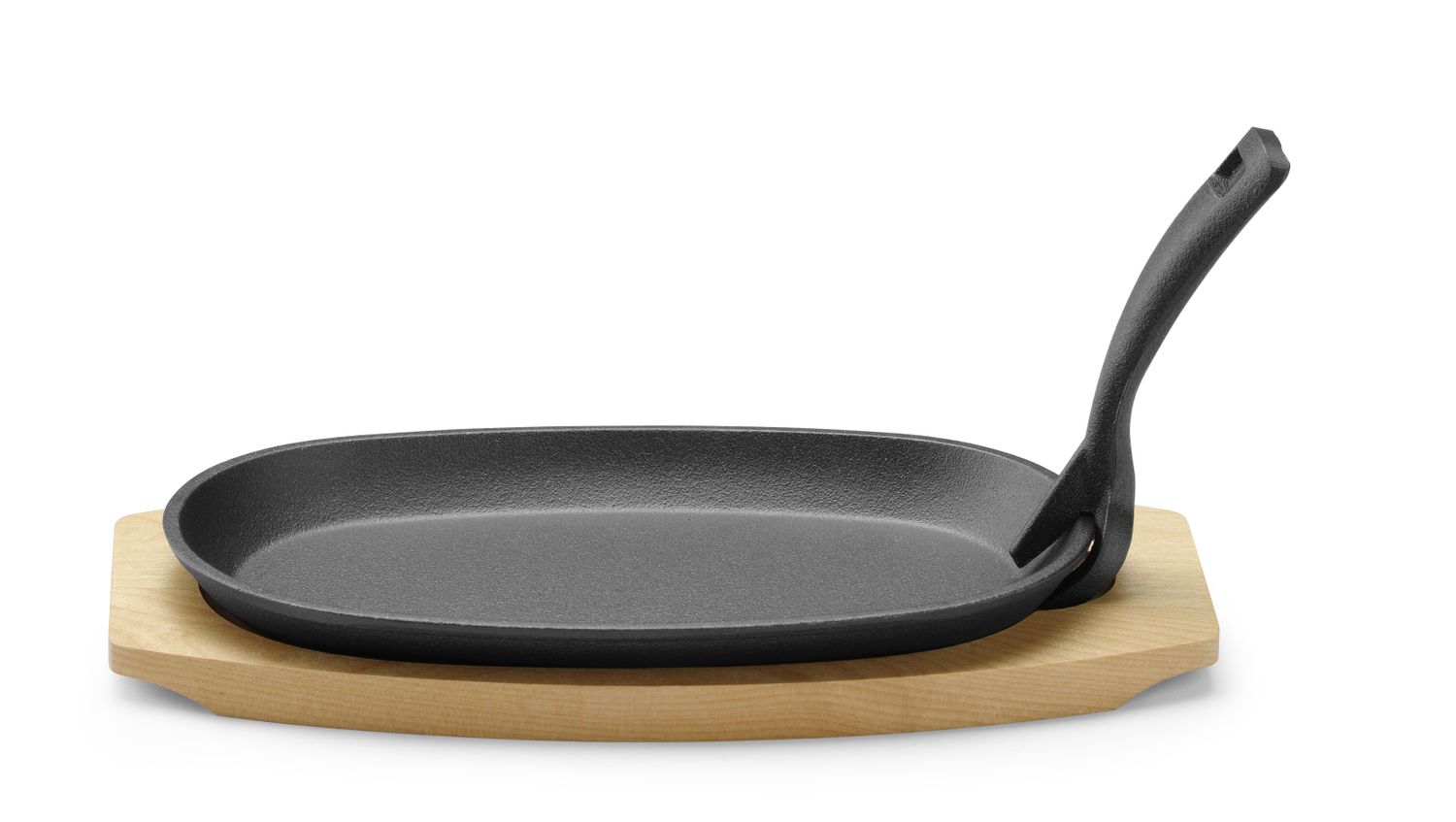 Valurauast vaagen puidust alusplaadi ja haaratsiga, HENDI, Must, 280x143x(H)33mm, Ovaalne