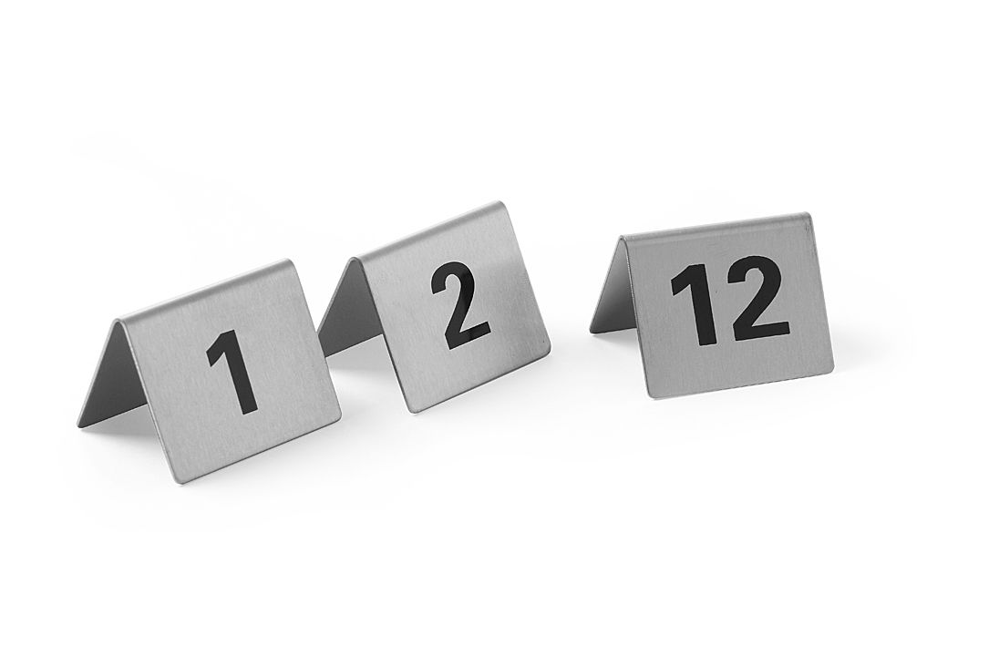Infosildid - numbrid, HENDI, Numbrid 1–12, 50x35x(H)40mm