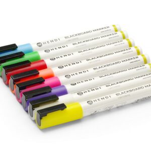 Tahvlimarkerid, 3 mm, HENDI, 1 valge, 1 punane, 1 sinine, 1 roheline, 1 kollane, 1 lilla, 1 oranž ja 1 roosa marker