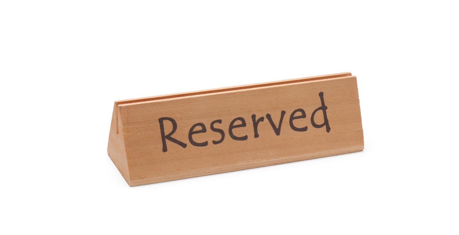 Lauasilt „reserveeritud“, HENDI, reserveeritud, 152x44x(H)44mm