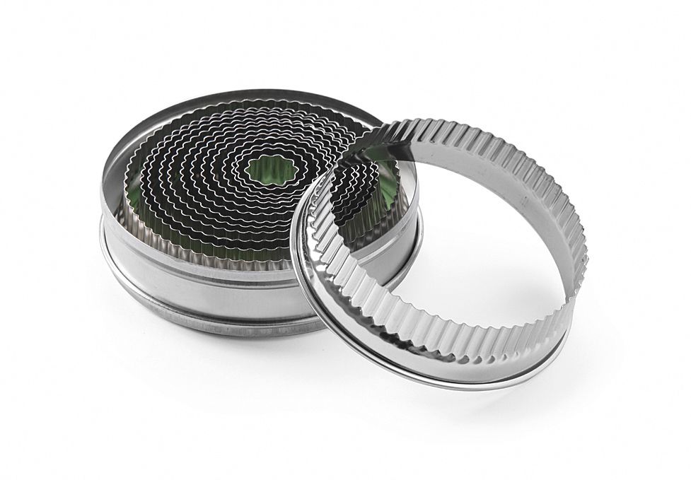 Ümmargused lõikevormid - komplekt, HENDI, sooneline servaga, ø18-108, (H)35mm