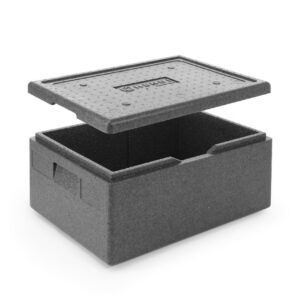 Termokonteiner sopolümeerist piocelan, HENDI, Kitchen Line, 40 l, GN 1/1, 40L, Must, 600x400x(H)283mm