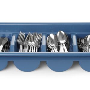 Söögiriistade komplekt koos alusega, HENDI, Sinine, 525x300x(H)95mm, Ristkülikukujuline