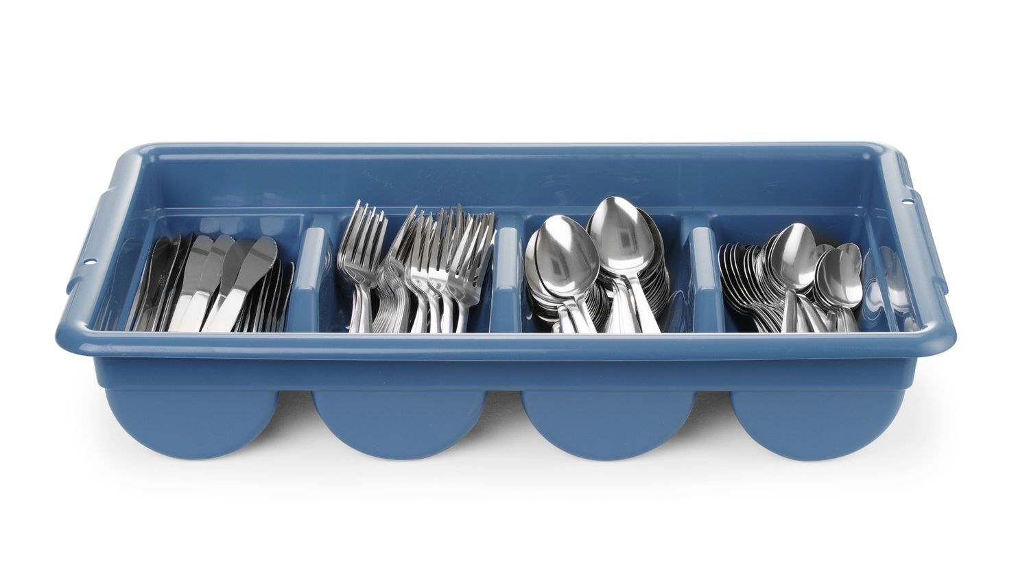 Söögiriistade komplekt koos alusega, HENDI, Sinine, 525x300x(H)95mm, Ristkülikukujuline