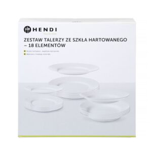 Taldrikukomplekt Opal - 18 eset, HENDI, 18 tk., ⌀mm