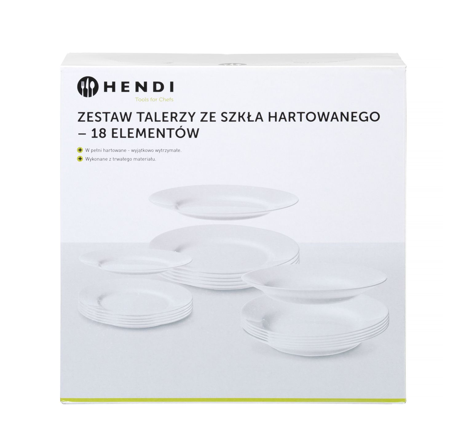 Taldrikukomplekt Opal - 18 eset, HENDI, 18 tk., ⌀mm