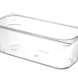 Polükarbonaadist jäätise küvett, HENDI, 5L, Läbipaistev, 360x165x(H)120mm