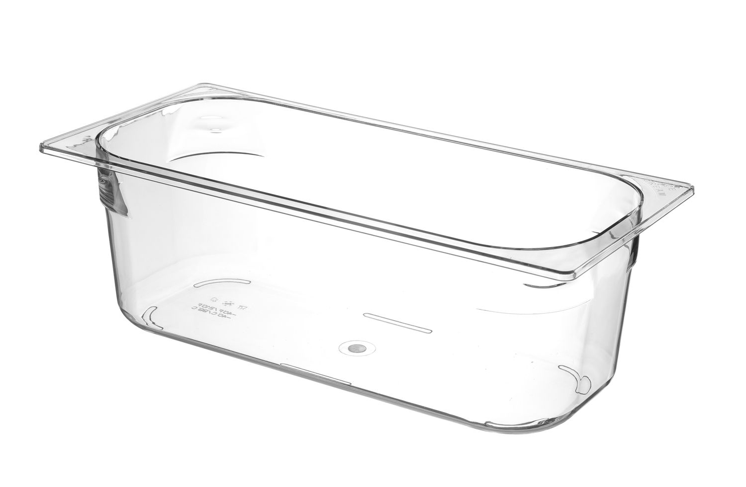 Polükarbonaadist jäätise küvett, HENDI, 5L, Läbipaistev, 360x165x(H)120mm