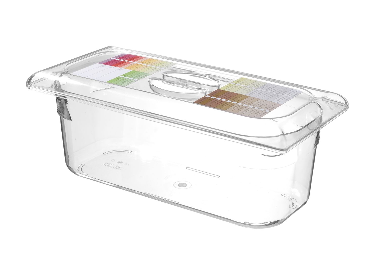 Polükarbonaadist jäätise küvett, HENDI, 5L, Läbipaistev, 360x165x(H)120mm