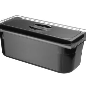 Polükarbonaadist jäätise küvett, HENDI, 5L, Must, 360x165x(H)120mm