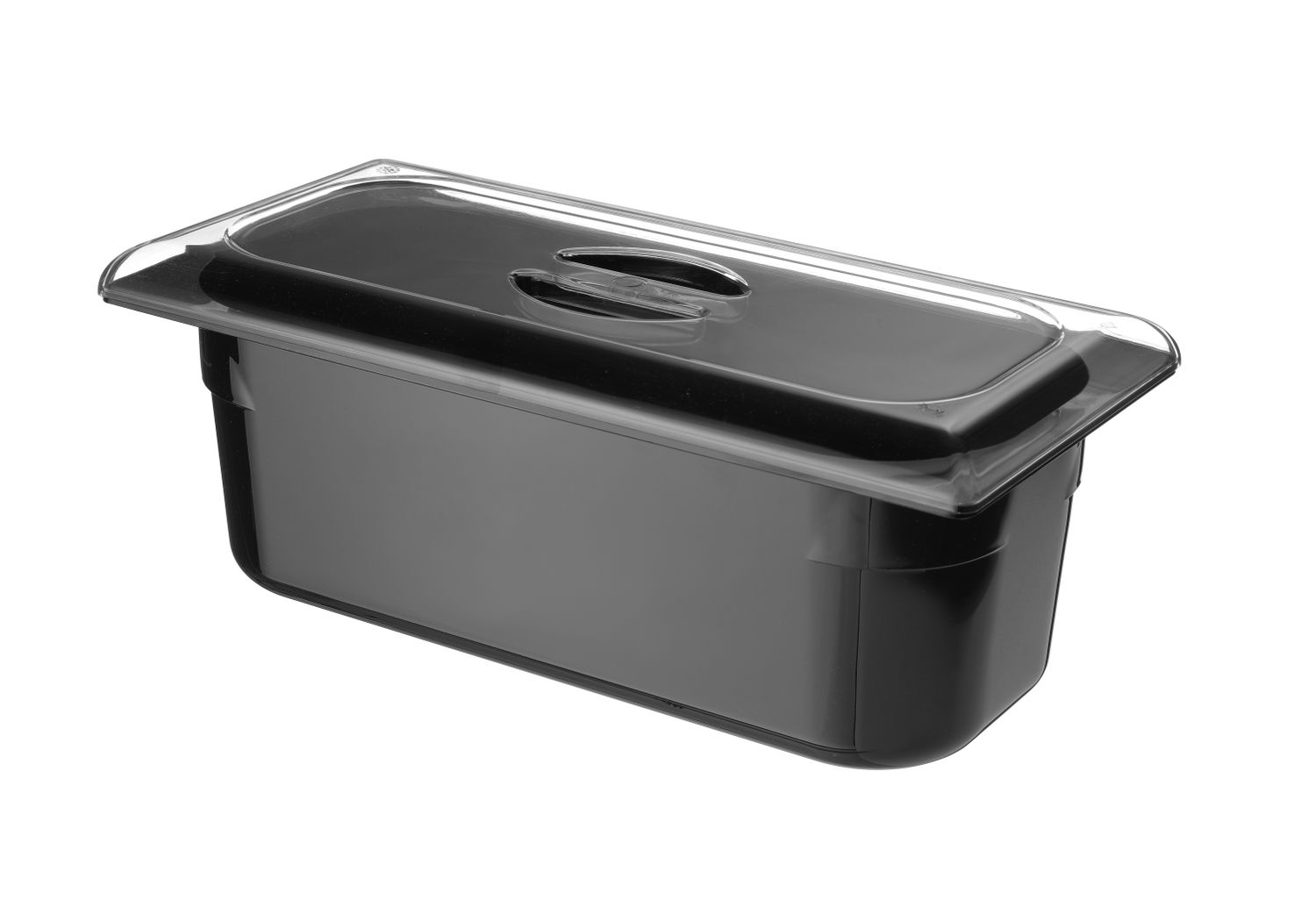 Polükarbonaadist jäätise küvett, HENDI, 5L, Must, 360x165x(H)120mm