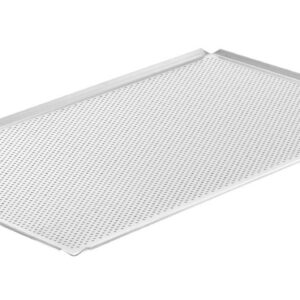 Perforeeritud küpsetusplaat, 4 servaga, HENDI, Hõbedane, 600x400x(H)10mm, Ristkülikukujuline