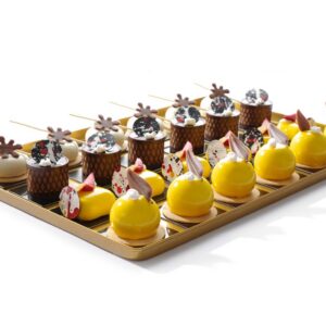Kandik kondiitritoodete esitlemiseks – kuldne, HENDI, 400x300x(H)20mm