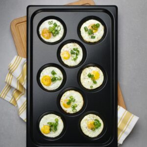 Mittenakkuva kattega ahjuplaat CONVECTOMAT EGGPLATE, HENDI, GN 1/1, Must, 530x325x(H)26mm