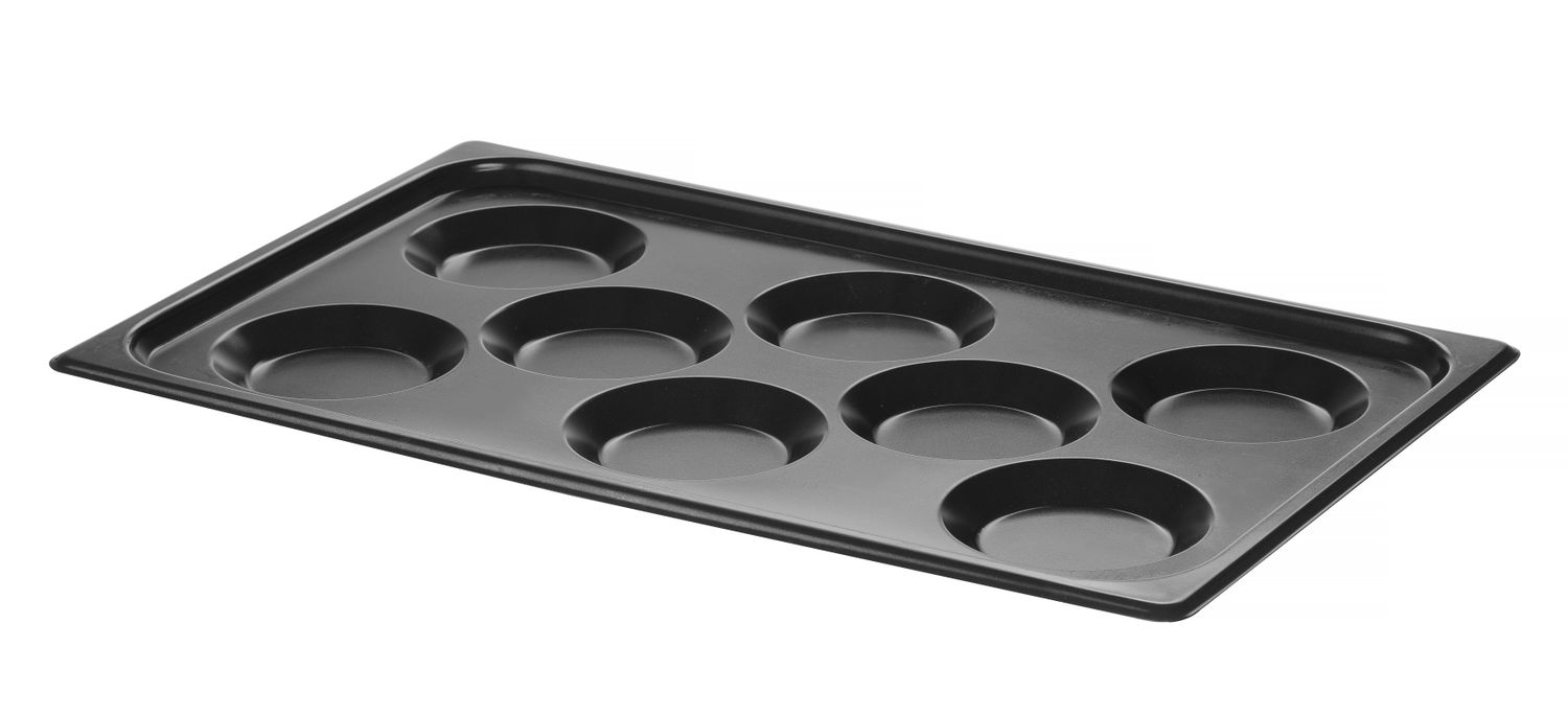 Mittenakkuva kattega ahjuplaat CONVECTOMAT EGGPLATE, HENDI, GN 1/1, Must, 530x325x(H)26mm